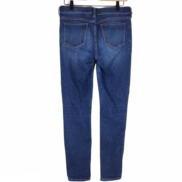 J CREW Factory Jeans Skinny Stretch Mid Rise Medium Wash Denim Slim Size 27/28 - Picture 4 of 13